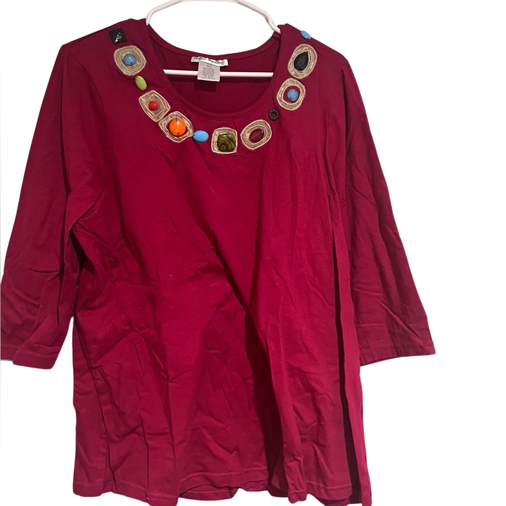 NWOT Ulla Popken l/s tunic purple sz 16/18